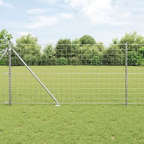 Vidaxl Clôture Euro Avec 7 Poteaux Pointus 1.2x10 M En Acier Galvanisé