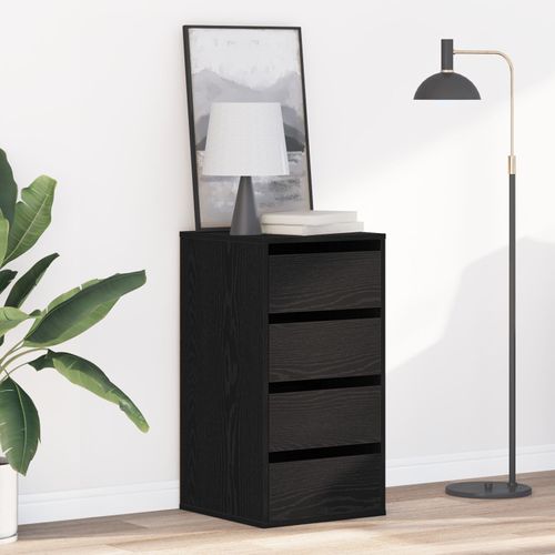 Vidaxl Commode D'angle Chêne Noir 40x41x76 Cm Bois D'ingénierie