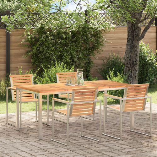 Vidaxl Table À Manger D'extérieur 180x90x75 Cm Bois Massif Teck
