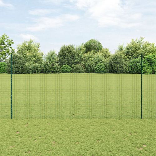Vidaxl 44 Pcs Poteaux De Clôture En Acier Vert U-Channel