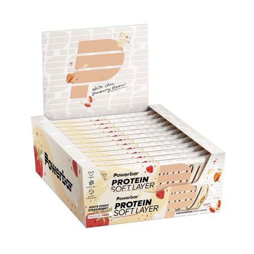 Protein Soft Layer Bar (12x40g)|White Chocolate Strawberry| Barres Protéinées|Powerbar 