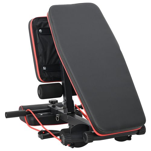 Vidaxl Banc De Poids Réglable Avec Bandes Élastiques 150 Kg Acier Noir