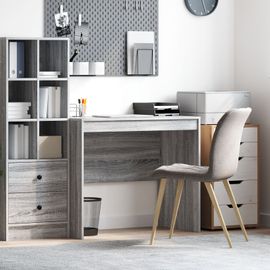 Vidaxl Bureau D'écriture Gris Gris Sonoma Bois D'ingénierie