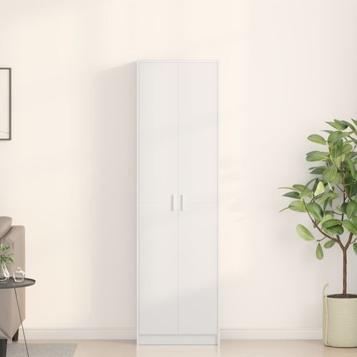 Vidaxl Armoire Blanche 55x25x189 Cm En Bois Technique