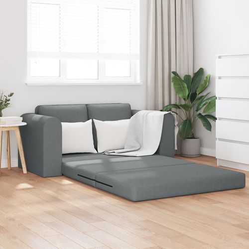 Vidaxl Canapé-Lit De Sol 2-En-1 Gris Foncé 148x71x83 Cm Tissu