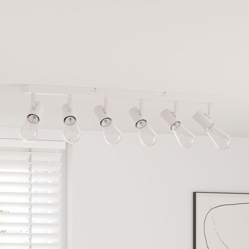 Vidaxl Spotlight Plafond 6 Voies Réglables Blanc E27
