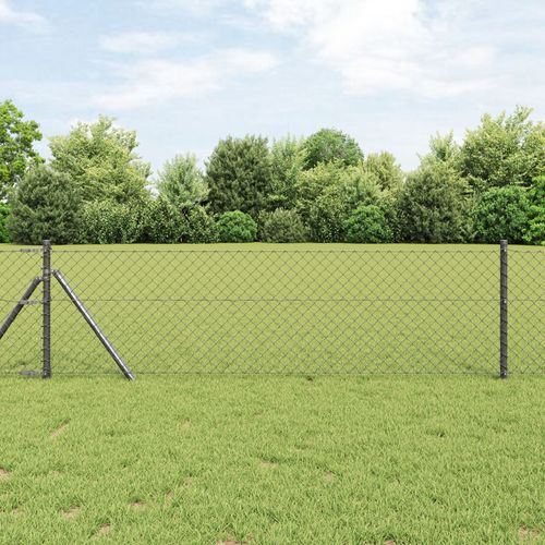 Vidaxl Clôture En Treillis Grise 0,6x25 M En Acier