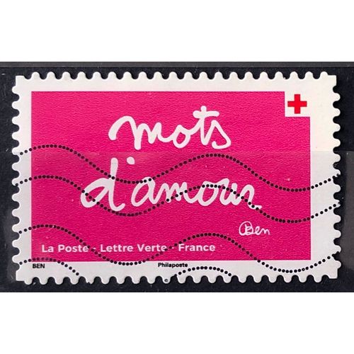 Croix Rouge 2021 - Ben - Mots D'Amour (Très Joli N° 1988) Obl - France Année 2021 - Brn83 - N33432