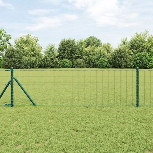 Vidaxl Clôture Euro Avec 13 Poteaux 0,4x50 M En Acier Galvanisé Vert