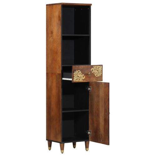 Vidaxl Buffet 38x33x160 Cm En Bois Massif De Manguier