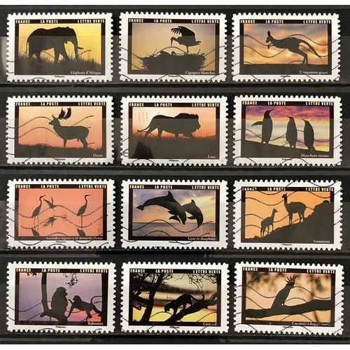 Série Les Animaux Au Crépuscule - Très Jolis N° 2099 2100 2101 2102 2103 2104 2105 2106 2107 2108 2109 2110 Obl - France Année 2022 - Brn83 - N33424