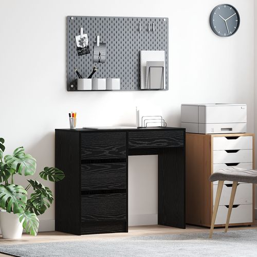 Vidaxl Bureau D'écriture En Chêne Noir Chêne Noir