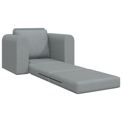 Vidaxl Canapé Lit Au Sol 2-En-1 Gris Clair 98x71x83 Cm Tissu