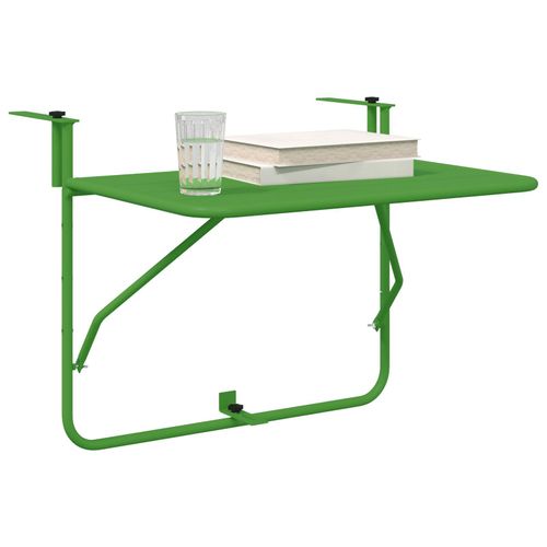 Vidaxl Table De Balcon Pliable Verte 60x40 Cm Acier