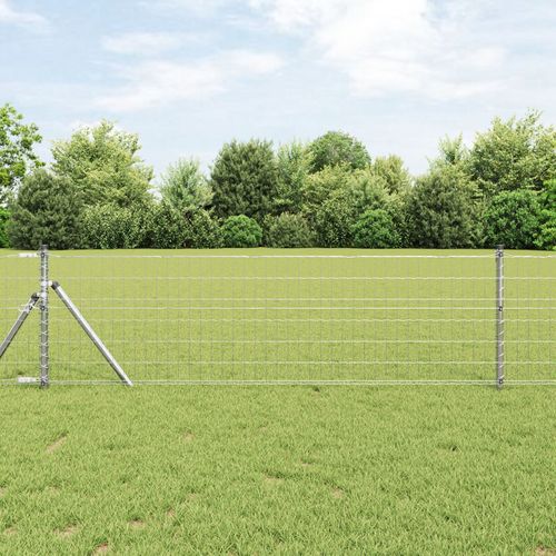 Vidaxl Clôture Euro Avec 7 Poteaux 0.6x10 M Acier Galvanisé