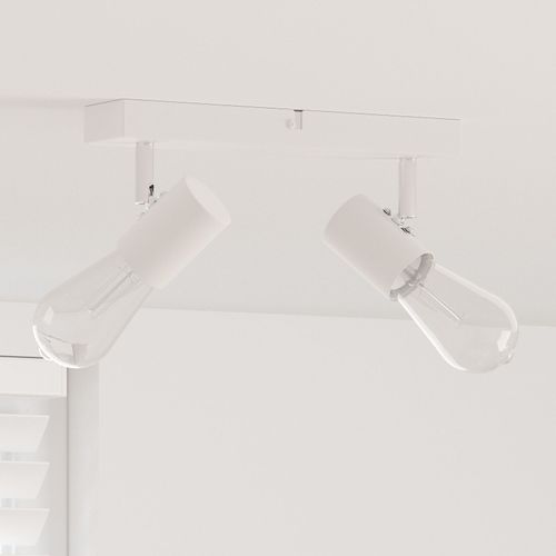 vidaXL Projecteur plafond 2 voies réglable blanc E27