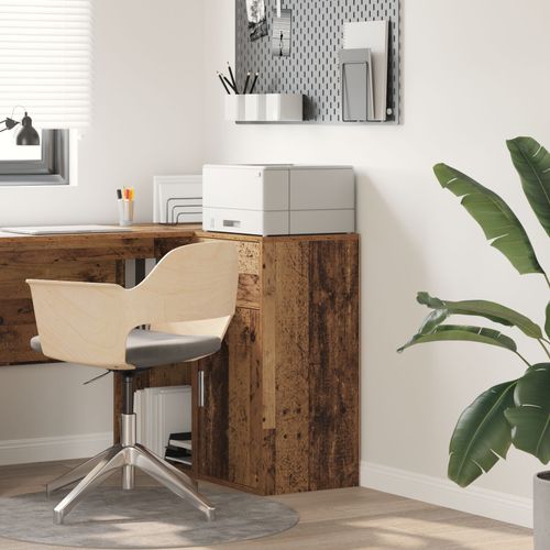 Vidaxl Armoire De Rangement Marron Bois Ancien Bois D'ingénierie