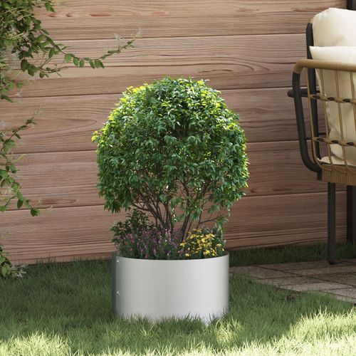 vidaXL Pot en Métal Galvanisé Galvanisé Métal Galvanisé 30 cm de diamètre