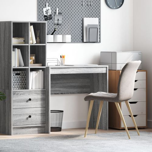 Vidaxl Bureau D'écriture Gris Sonoma Bois D'ingénierie 80 X 40 X 76 Cm