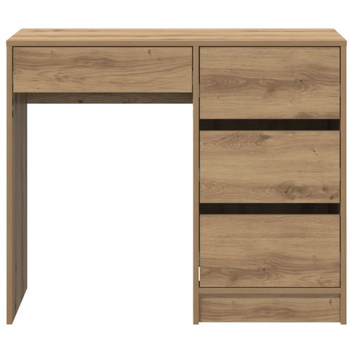 Vidaxl Bureau D'écriture Marron Chêne Artisanal Bois D'ingénierie Compact