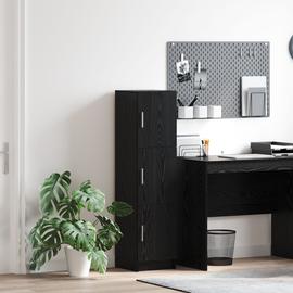 Vidaxl Buffet En Chêne Noir Chêne Noir Mdf Et Placage En Bois Moyen