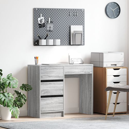 Vidaxl Bureau D'écriture Gris Grey Sonoma Bois D'ingénierie Moyen