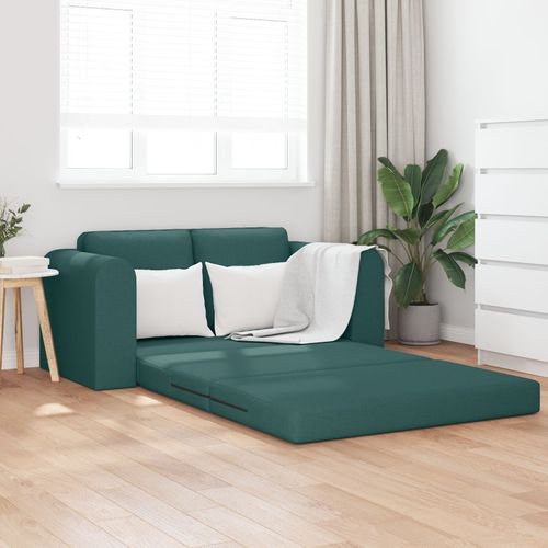Vidaxl Canapé-Lit 2-En-1 Vert Foncé 148x71x83 Cm Tissu