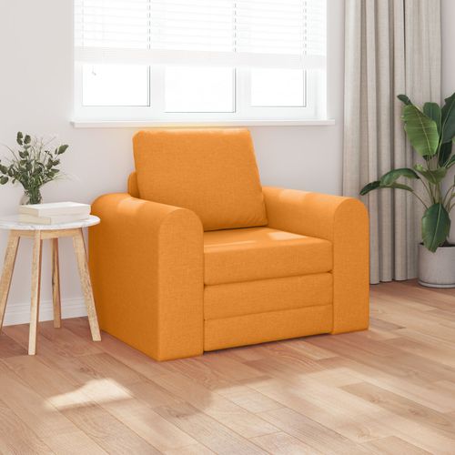 Vidaxl Canapé Lit Au Sol 2-En-1 Jaune Foncé 98x71x83 Cm Tissu