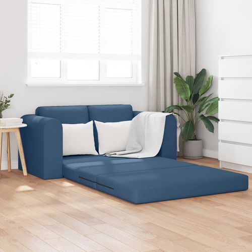Vidaxl Canapé-Lit 2-En-1 Bleu 148x71x83 Cm Tissu
