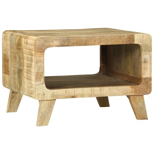 Vidaxl Table Basse 50x50x35 Cm En Bois De Manguier Massif