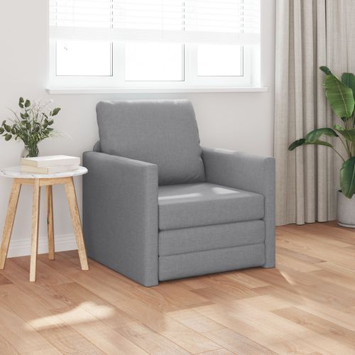 Vidaxl Canapé-Lit Au Sol 2-En-1 Gris Clair 74x77x81 Cm
