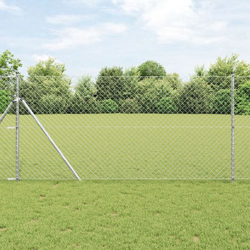 Vidaxl Clôture En Treillis 1.4x10 M En Acier Galvanisé