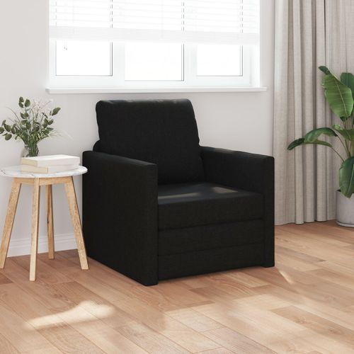 Vidaxl Canapé-Lit 2 En 1 Noir 74x77x81 Cm Tissu