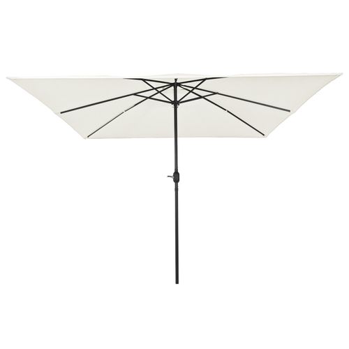 Parasol De Jardin Carré Vidaxl 295x245 Cm Blanc Sable