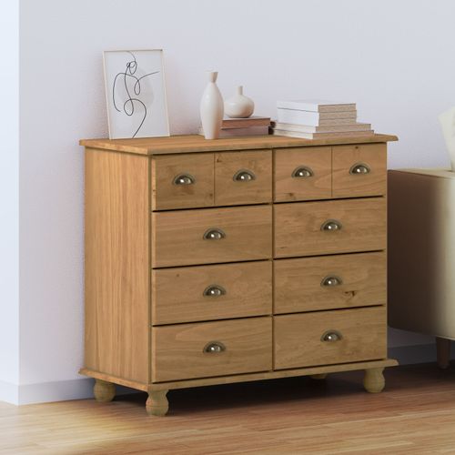 Vidaxl Commode 'askim'marron Miel 91x40x79 Cm En Pin Massif