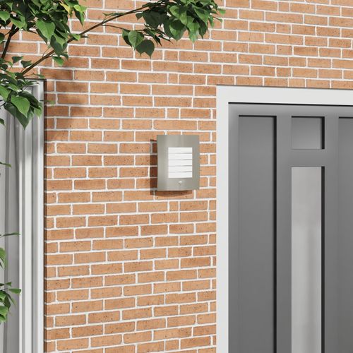 Vidaxl Applique Murale Extérieure Avec Capteur 2 Pcs Argent Acier Inoxydable Ip44