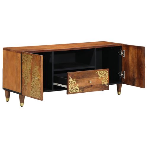 Vidaxl Meuble Tv 105x33x46 Cm En Bois De Manguier Massif