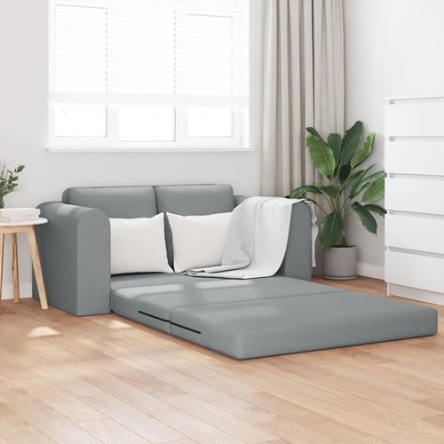 Vidaxl Canapé-Lit 2-En-1 Gris Clair 148x71x83 Cm Tissu