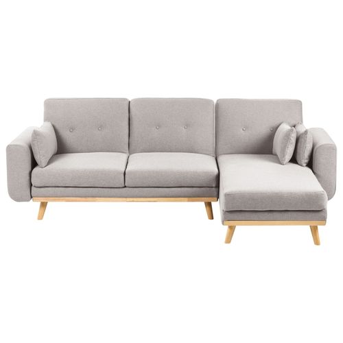 Canapé D'angle À Gauche En Tissu Gris Kaarina