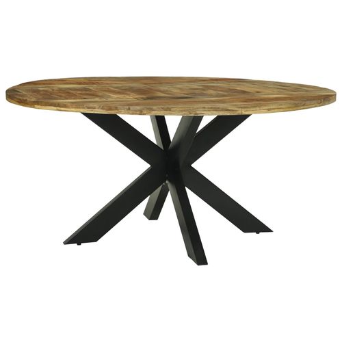 Vidaxl Table Ronde Ø160x76 Cm Bois Massif Bois De Manguier
