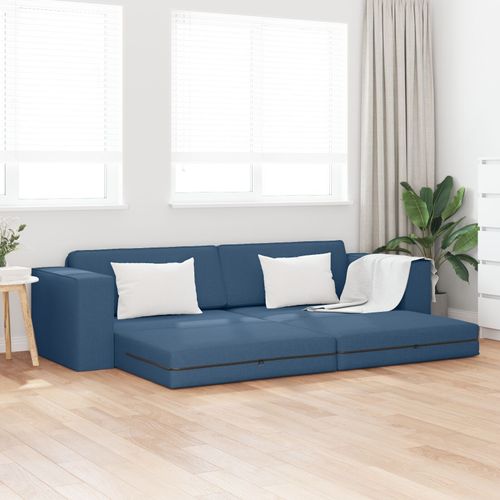 Vidaxl Canapé Lit Au Sol 2-En-1 Bleu 245x150x60,5 Cm Tissu
