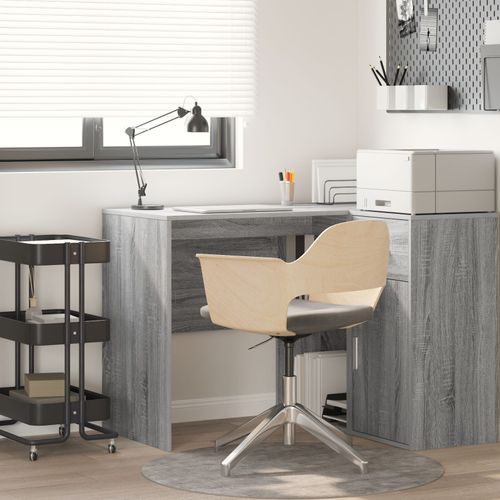 Vidaxl Bureau D'écriture Gris Sonoma Bois Standard Rangement