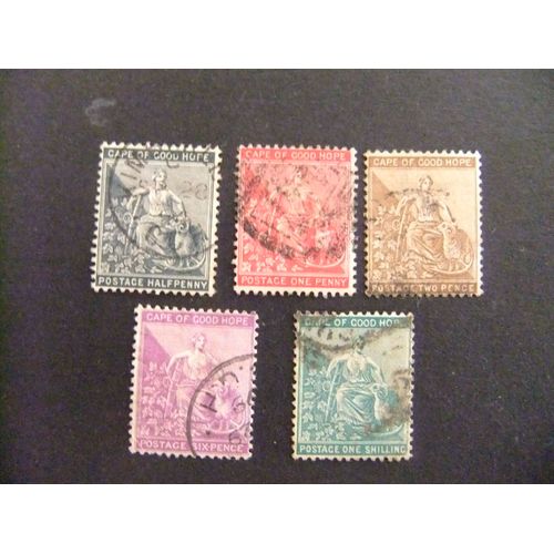 40 Cap De Bonne Espérance 1885 1894 / Yvert 33 - 35 + 37 + 39 Fu Fil Ancre
