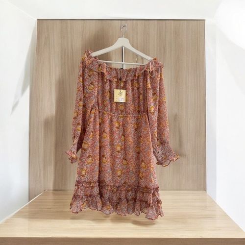 Robe Patineuse Fleurie Rose À Manches Tombantes Golden Days Paris - Taille M