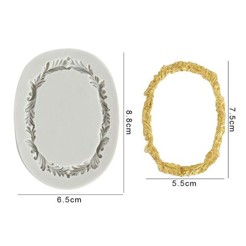 Moule En Silicone Pour Couronne De Fleurs Ovales, Outils De Décoration De Gâteaux, Moule À Gâteau Au Chocolat, Moule En Plâtre, Moule À Fourmi Har