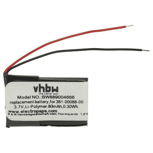 Vhbw Batterie Compatible Avec Garmin Vivosmart Hr+, Hr Smartwatch Montre Connectée Bracelet Fitness (80mah, 3,7v, Li-Polymère)