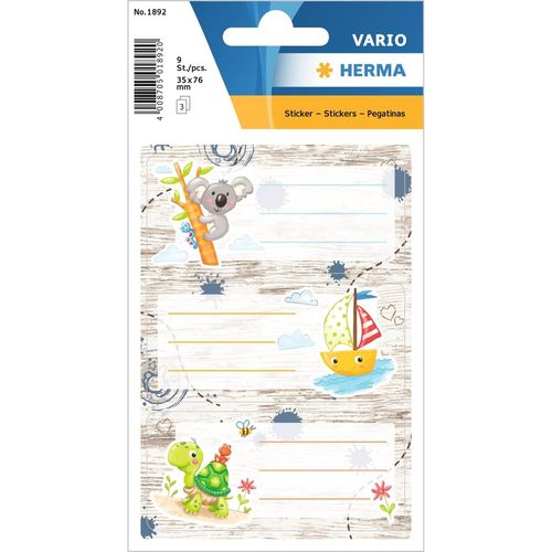 Herma Lot De 9 Étiquettes Pour Livres À Étiqueter - 76 X 35 Mm Copains De Bac À Sable