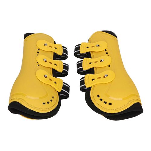 2 Pièces De Bottes De Tendon De Cheval Ouvert Avant Réglable Respirant De Cheval Avant De Bottes Pour L¿Entraînement Saut D¿Obstacles Équitation Jaune L