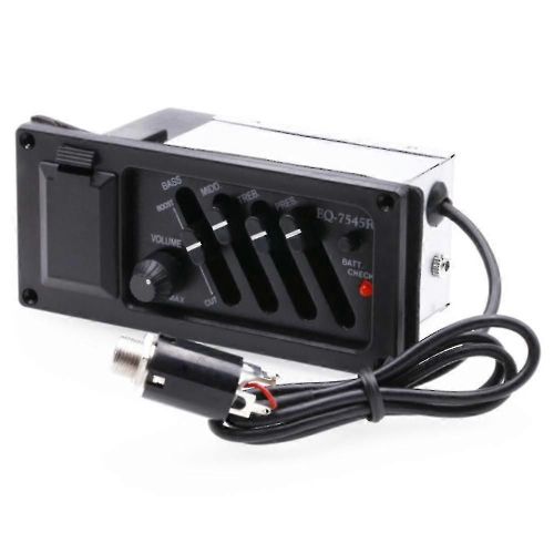 4-Band Eq Equalizer Piezo Pickup Pour Eq-7545r Pré-Ampli Guitare Acoustique Préampli Amplificateur Tuner