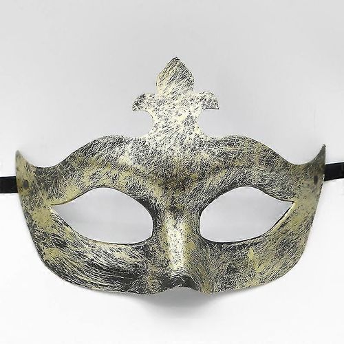 Halloween Horror Ball Party Mask Vintage Jazz Flathead Mask Antique Half Face Mask Décoratif Hommes